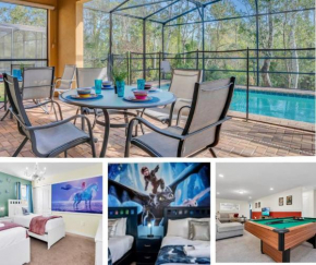 Grand 8BD Villa with Themed Rooms and Game Room! Close to Disney! #8WS883